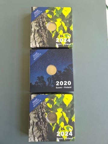Finland. 2 Euro 2020/2024 (3 monnaies) Proof (Zonder