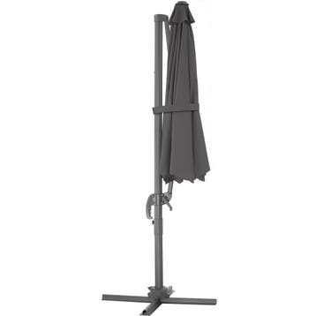 Parasol Ø 300cm met voetpedaal en beschermhoes - grijs, Verzenden, Nieuw