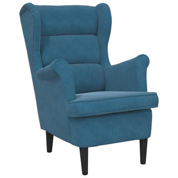 Fluweel Stoel Blauw | 74x84cm | Laatste Stuk!, Huis en Inrichting, Fauteuils, Overige materialen, 75 tot 100 cm, Ophalen of Verzenden