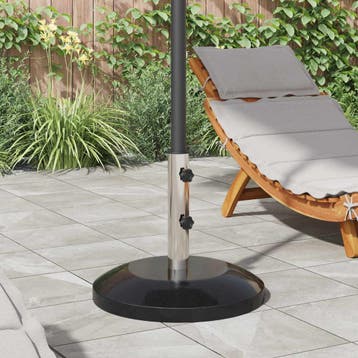 vidaXL Parasolvoet voor 40-50 mm paal 26.75 kg Zwart Graniet, Verzenden, Nieuw, Parasolvoet