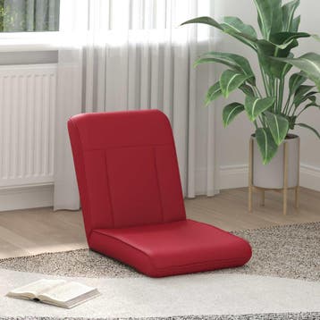 vidaXL Verstelbare vlo stoelen Wijnrood Kunstleer, Verzenden, Nieuw, Rood