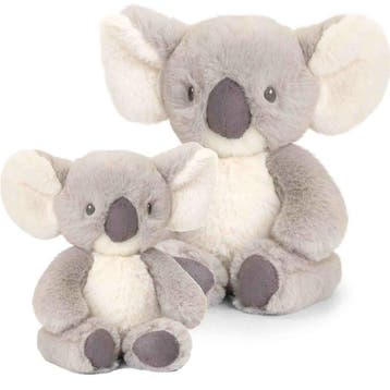 Keel Toys koala knuffels - pluche - 14 en 25 cm - grijs, Verzenden, Nieuw
