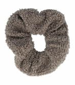 Haarelastiek Scrunchie – Teddy Stof – Grijs, Nieuw