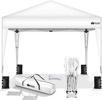 Partytent - Opvouwbaar - 3x3 m - Paviljoen - Easy up - Wit -, Verzenden, Zo goed als nieuw