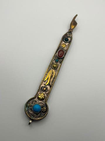 Antieke Turkmeense Joodse Torah-pointer (Yad) - Gemengd