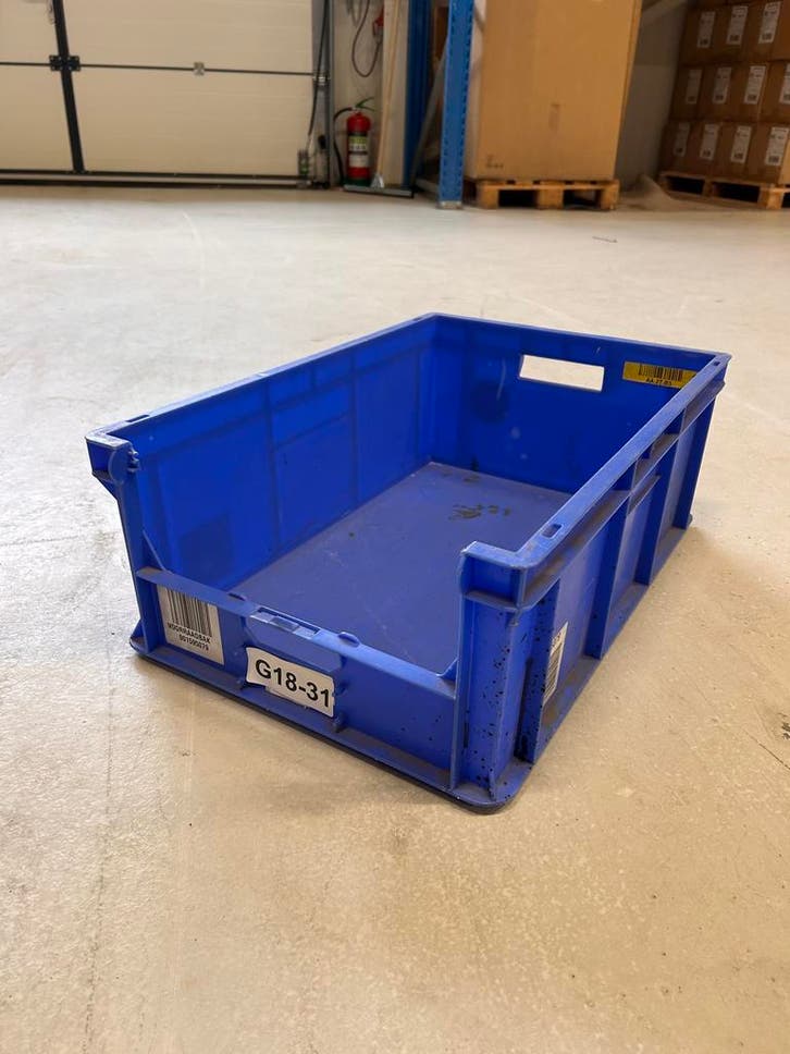 Partij Magazijnbakken - 60x40x20cm - Blauw, Doe-het-zelf en Verbouw, Kratten en Dozen, 50 tot 75 cm, Nieuw, Bak of Kist, Minder dan 35 cm