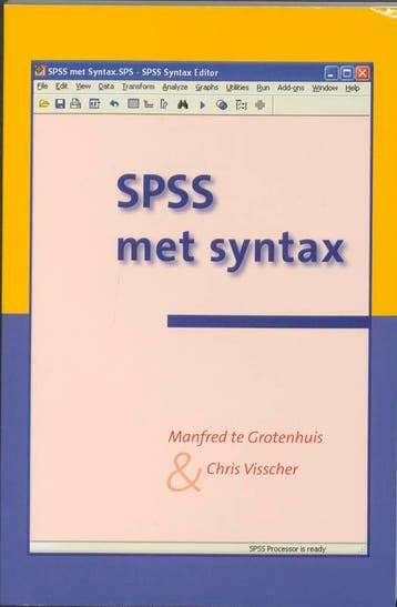 SPSS met Syntax 9789023245278 C. Visscher, Verzenden, Gelezen, C. Visscher