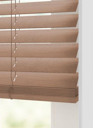 HEMA Jaloezie hout bamboe 50mm bruin, Verzenden, Nieuw
