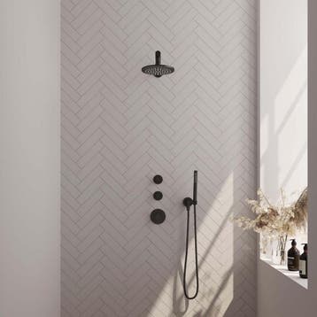 Brauer Black Carving Thermostatische Regendoucheset Inbouw -, Doe-het-zelf en Verbouw, Sanitair, Ophalen of Verzenden, Nieuw
