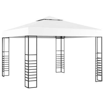 vidaXL Tuinpaviljoen 3x3 m wit, Verzenden, Nieuw