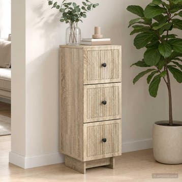 vidaXL Ladenkast Sonoma Eiken 33 x 34,5 x 90 cm Bewerkt hout, Huis en Inrichting, Kasten | Overige, Verzenden, Nieuw