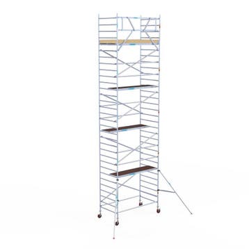 Euroscaffold Basic rolsteiger 135x250 10,2 m werkhoogte, Nieuw, Rolsteiger of Kamersteiger, 5 meter of hoger