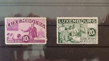 Luxemburg 1935 - Intellectuals - Yv 272-273; Mi 279-280; SG, Gestempeld