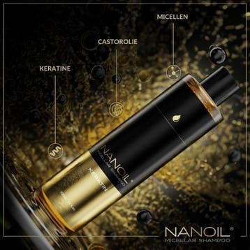 Nanoil Keratin  Shampoo - 300ml, Ophalen of Verzenden, Nieuw, Shampoo of Conditioner