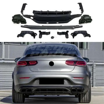Diffuser With Black Exhaust Tips Voor Mercedes GLC C253, Ophalen of Verzenden, Nieuw