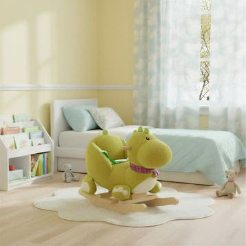 Schommeldier dinosaurus met pluche bekleding, Verzenden, Nieuw