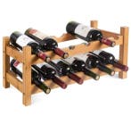 Bamboe Wijnrek 12 Flessen – 2 Lagen, 60×25×24 cm, Verzenden, Nieuw