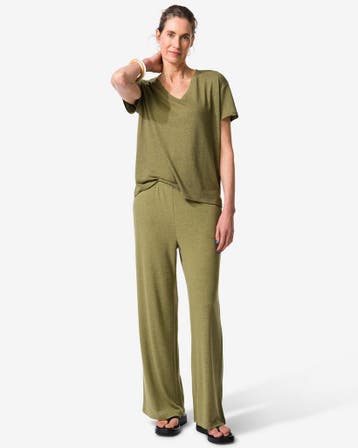 HEMA Damesbroek Cora regular fit groen van €34.99 voor sale, Verzenden, Nieuw