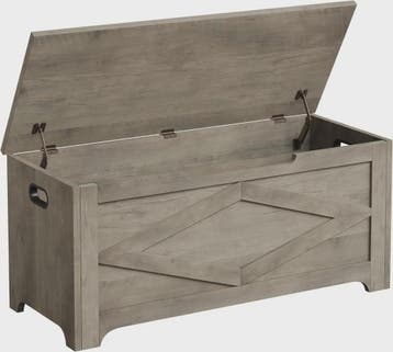 Rustieke Houten Opbergbank met Klepdeksel - Farmhouse Stijl, Huis en Inrichting, Verzenden, Nieuw