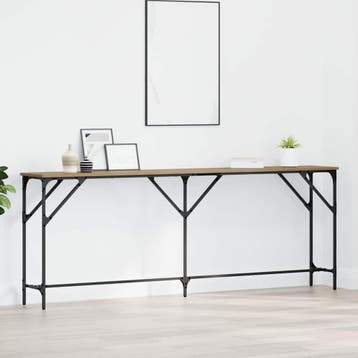 vidaXL Wandtafel artisanaal eikenkleurig 200 x 29 x 75 cm, Huis en Inrichting, Verzenden, Nieuw