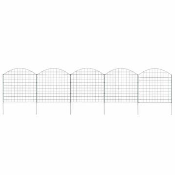 vidaXL Schuttingset gebogen 77,5x78,5 cm groen, Verzenden, Nieuw, IJzer