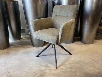 Veiling - Eetkamerstoel Turner (set van 8) weefstof - groen, Huis en Inrichting, Stoelen, Nieuw