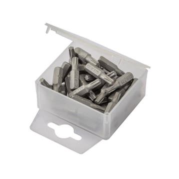 T25 x 25 mm Torx bits - 40 stuks in kunststof box - bitset -, Ophalen of Verzenden, Nieuw