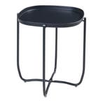 Tuintafel Sandefjord bijzettafel metaal 53x46x46cm zwart [en, Verzenden, Nieuw