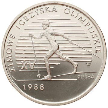 Polen. 1000 Zlotych 1987 - Olympic Games Calgary Próba