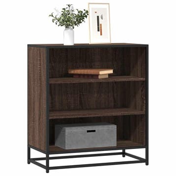 vidaXL Dressoir 68x35x76 cm bewerkt hout en metaal bruin, Verzenden, Nieuw, Overige houtsoorten