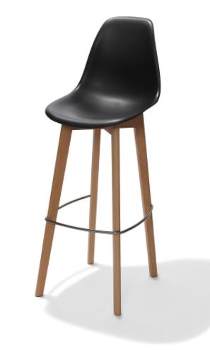 Barkruk | Zonder Armleuningen | 47x53x119cm | Zwart, Verzenden, Nieuw in verpakking