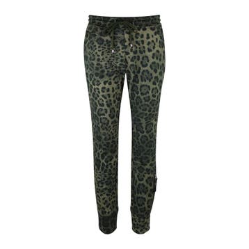 MAC • relaxte broek Jogger zip in kaki luipaard • 36, Verzenden, MAC, Nieuw, Maat 36 (S)