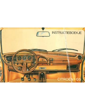 1978 CITROEN GS INSTRUCTIEBOEKJE NEDERLANDS