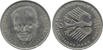 2 Dm Duitsland Fehlpraegung 2 Mark 1994 A Stempeldrehung..., Verzenden