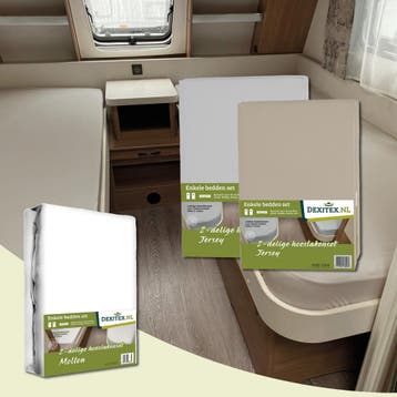 Textielpakket Caravan enkele bedden Fendt-Hobby enz - 2, Huis en Inrichting, Verzenden, Nieuw, Wit