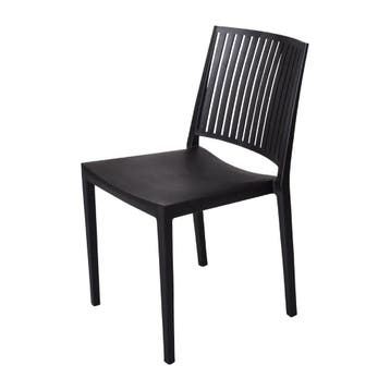 Baltimore stapelbare polypropyleen stoelen zwart (4 stuks), Verzenden, Nieuw in verpakking
