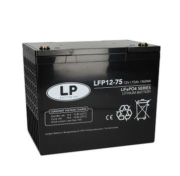 Landport (LP) Lithium accu LFP V12,8-75 LiFePo4 12 volt 75, Caravans en Kamperen, Caravan accessoires, Ophalen of Verzenden, Nieuw