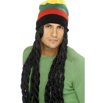 Feestartikelen rasta dreadlocks verkleed pruik zwart voor .., Ophalen of Verzenden, Nieuw