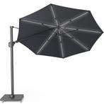 Challenger T2 glow zweefparasol 350 cm rond antraciet, Ophalen of Verzenden, Nieuw