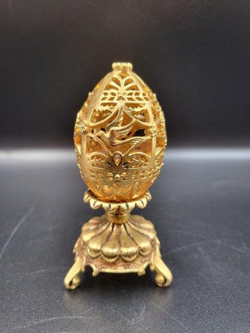 Fabergé ei - Franklin Mint – Œuf filigrane doré – “Le Monde