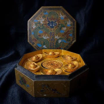 Kist - Brons, Laque - China - Dierenriem / Baren / Munt, Antiek en Kunst