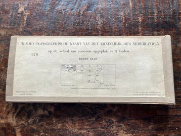 Chromo-topografische kaart van het Koninkrijk der Nederlande, Boeken, Atlassen en Landkaarten, Gelezen, Verzenden, Overige typen