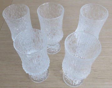 Italla - Tapio Wirkkala - Drinkservies (5) - Glas - Ultima, Antiek en Kunst, Antiek | Glas en Kristal