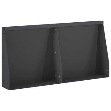vidaXL Keerwand 2 st 40 x 12 x 50 cm Staal Zwart, Verzenden, Nieuw