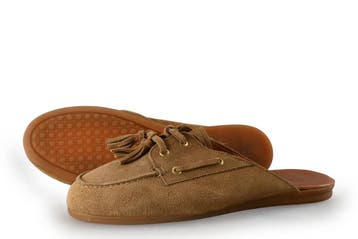 Manfield Instappers in maat 42 Beige, Kleding | Dames, Verzenden, Zo goed als nieuw, Manfield, Instappers