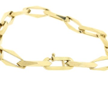 Gouden closed for ever armband (Schakelarmband), Ophalen of Verzenden, Gebruikt, Goud, Goud