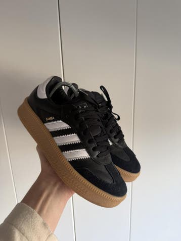 Adidas Samba Plateau – Zwart/Wit – Maat 38, Zwart, Verzenden, Adidas, Sneakers of Gympen