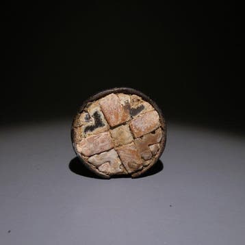 Huari, Peru Hout, parelmoer Tamba - Oorbel. Ø 3,2 cm.