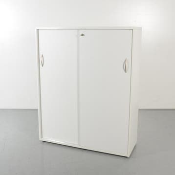 Officenow schuifdeurkast, wit, 148,5 x 120 cm, incl. 6, Ophalen of Verzenden, Nieuw