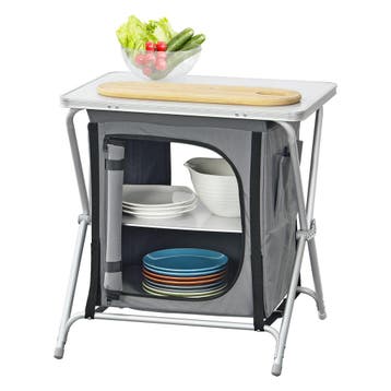 Campingkast Tullinge opvouwbaar 64x60x45 cm donkergrijs [en., Caravans en Kamperen, Kampeeraccessoires, Verzenden, Nieuw